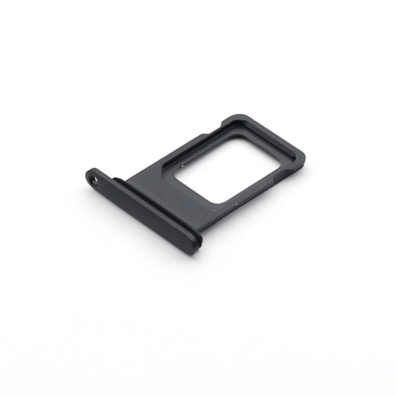 For Apple iPhone XR Sim Kaarthouder Zwart Getrokken