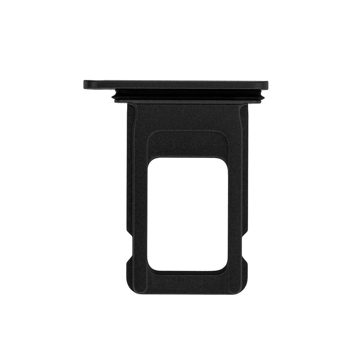 For Apple iPhone XR Sim Kaarthouder Zwart Getrokken