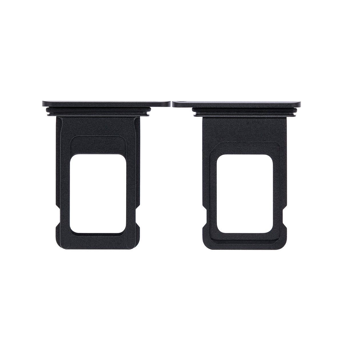For Apple iPhone XR Sim Kaarthouder Zwart Getrokken