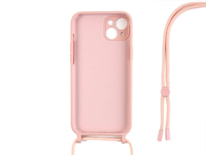 Rixus TPU Kettingkoorddekking For Apple iPhone 15 Plus Roze