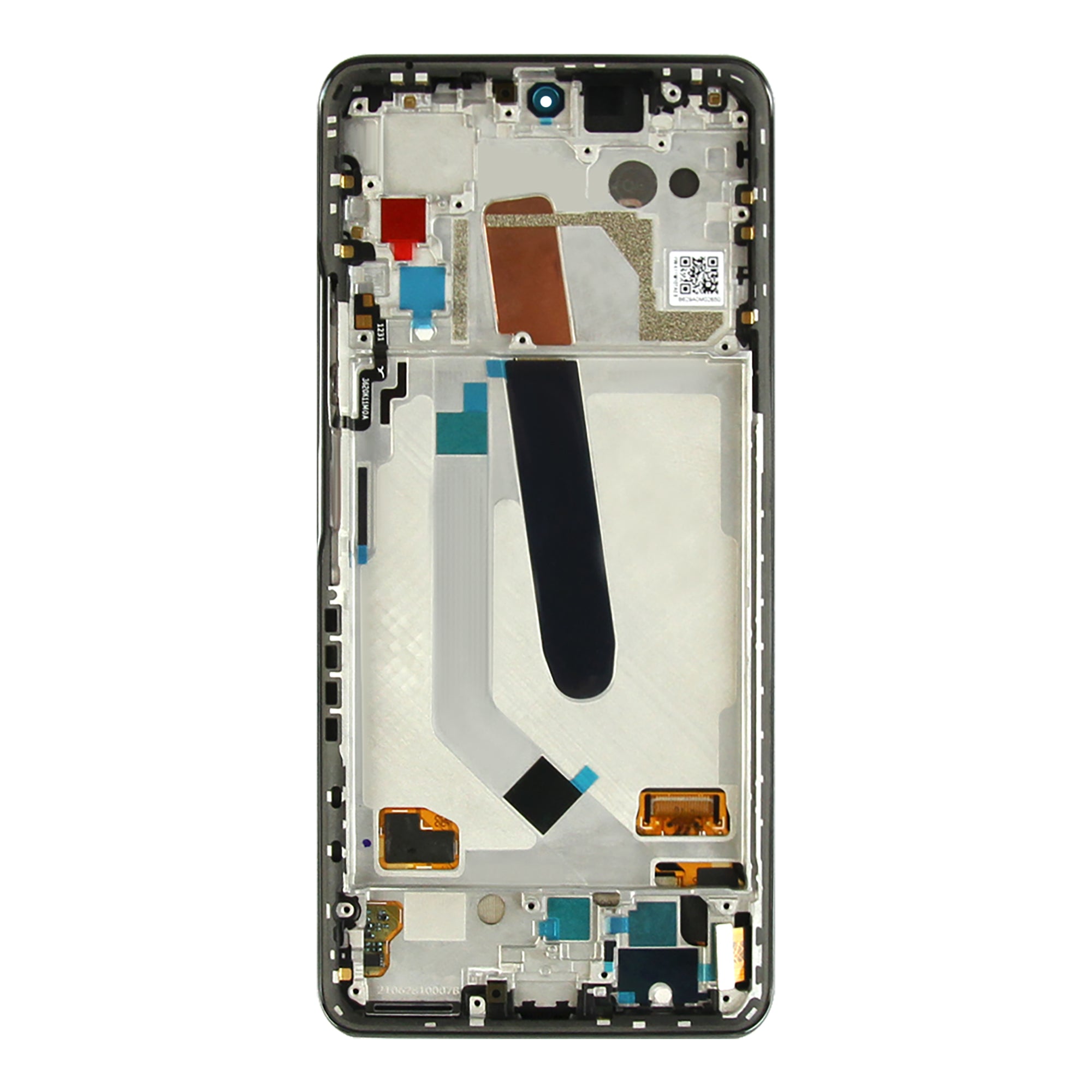 Xiaomi Poco F3-scherm en digitizer met frame, nachtzwart OEM