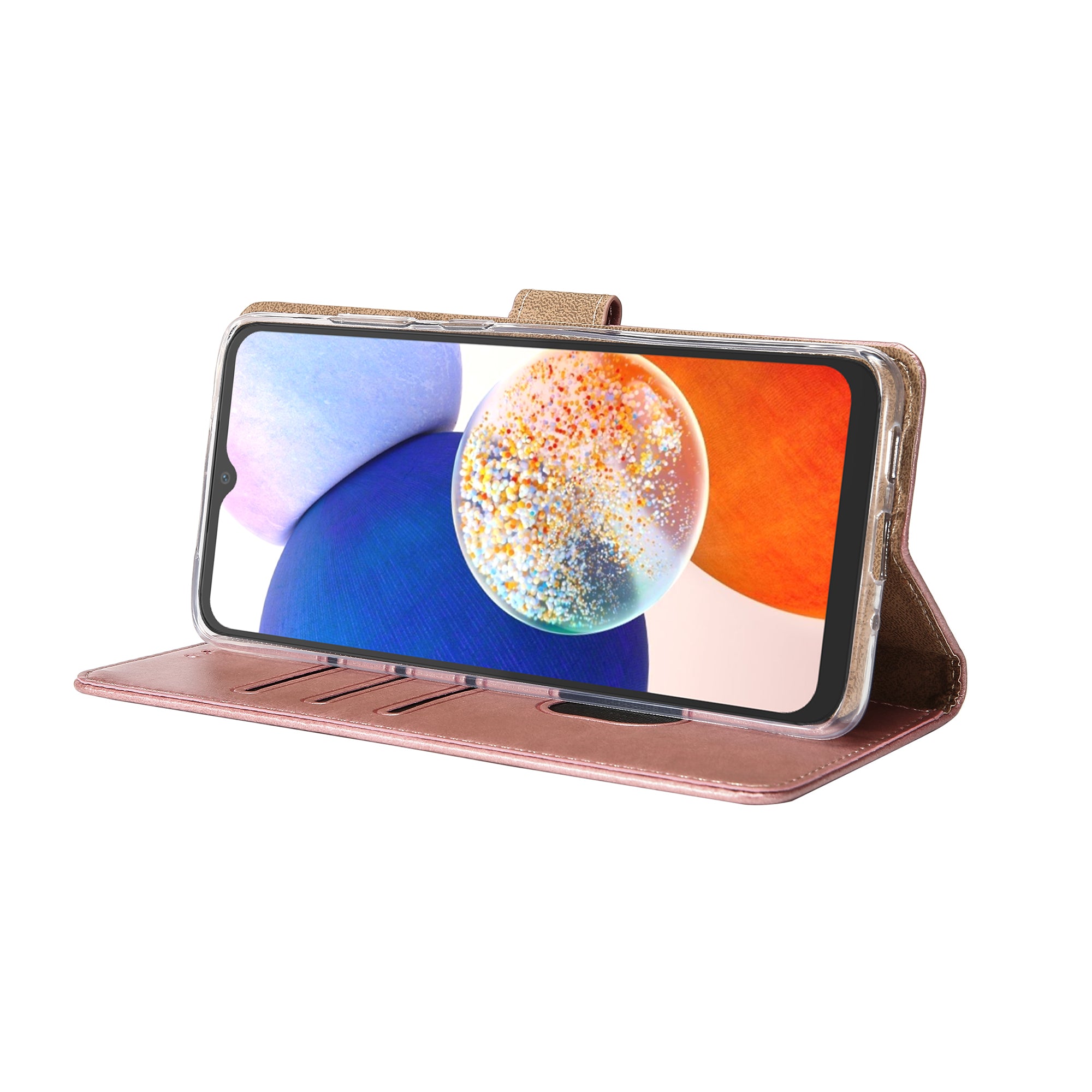 Rixus Boekhoesje Voor Samsung Galaxy A14 5G Roze