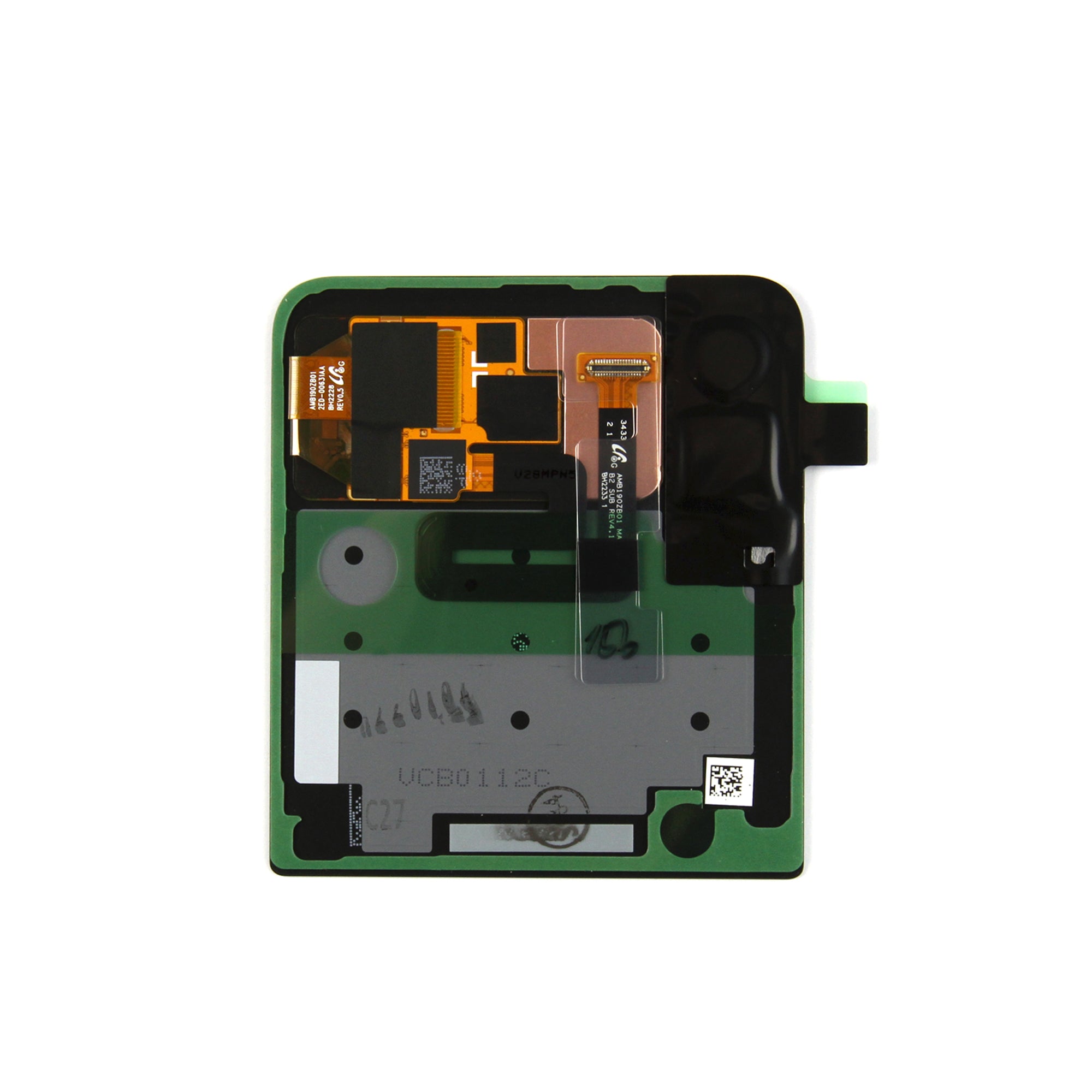 Samsung Galaxy Z Flip3 5G F711B Subscherm en Digitizer Fantoomzwart Service Pack