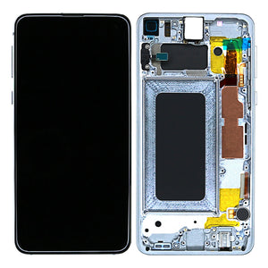 Samsung Galaxy S10e G970F Beeldscherm en Digitizer met Frame Prisma Wit Service Pack