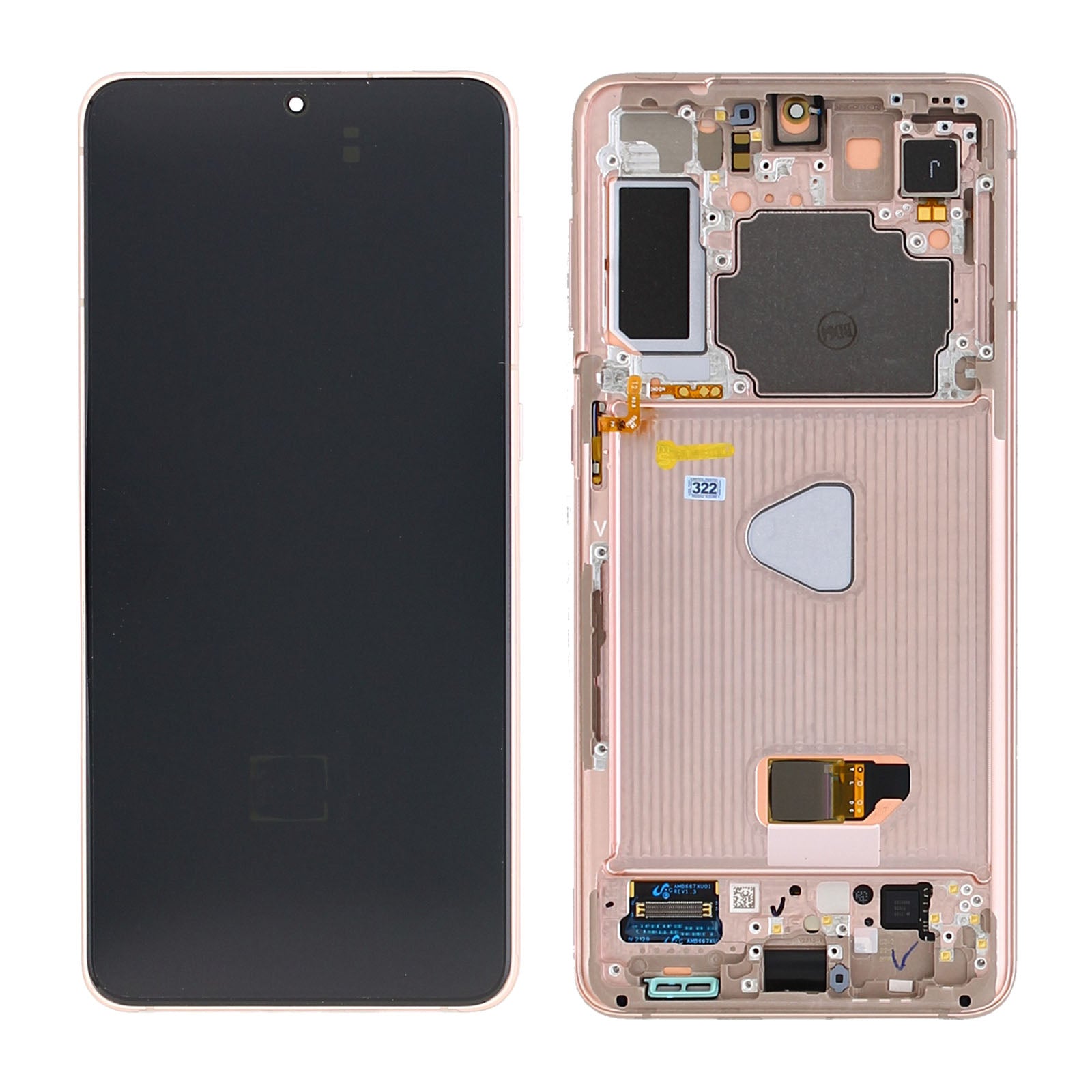 Samsung Galaxy S21 Plus 5G G996B Beeldscherm en Digitizer met Frame Fantoom Violet Service Pack