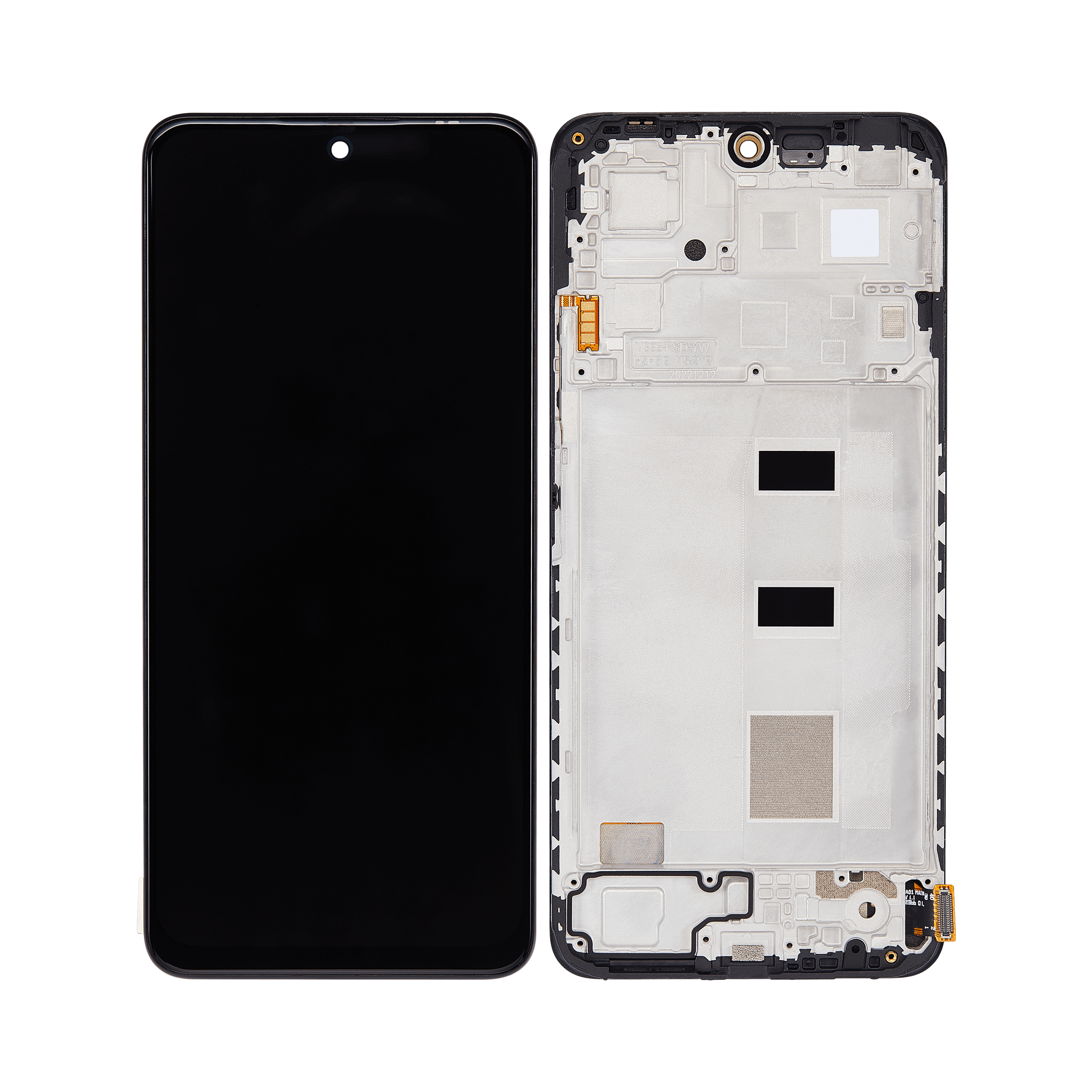 Xiaomi Redmi Note 12 4G-scherm en digitizer met frame, zwart, OEM