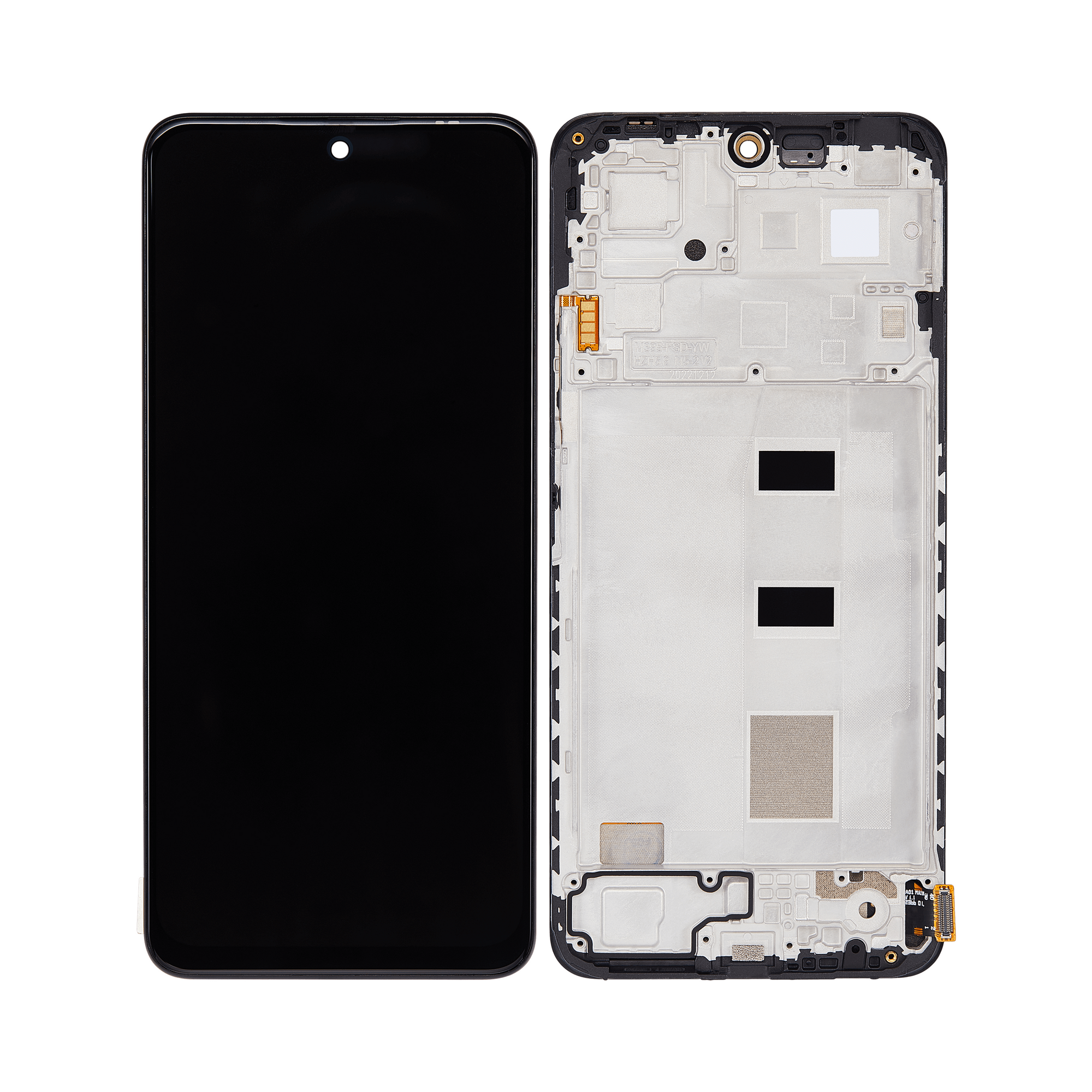 Xiaomi Redmi Note 12 4G-scherm en digitizer met frame, zwart, OEM