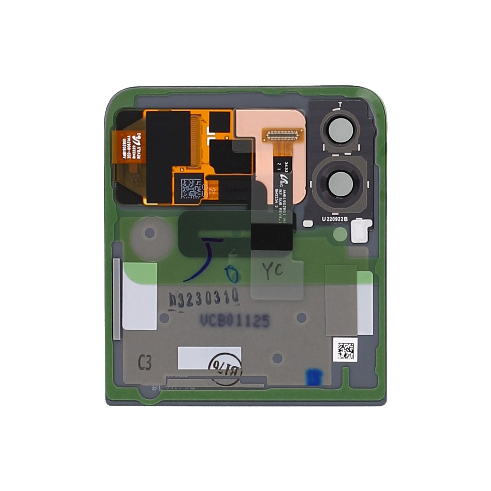 Samsung Galaxy Z Flip4 5G F721B Subscherm en Digitizer Khaki Service Pack