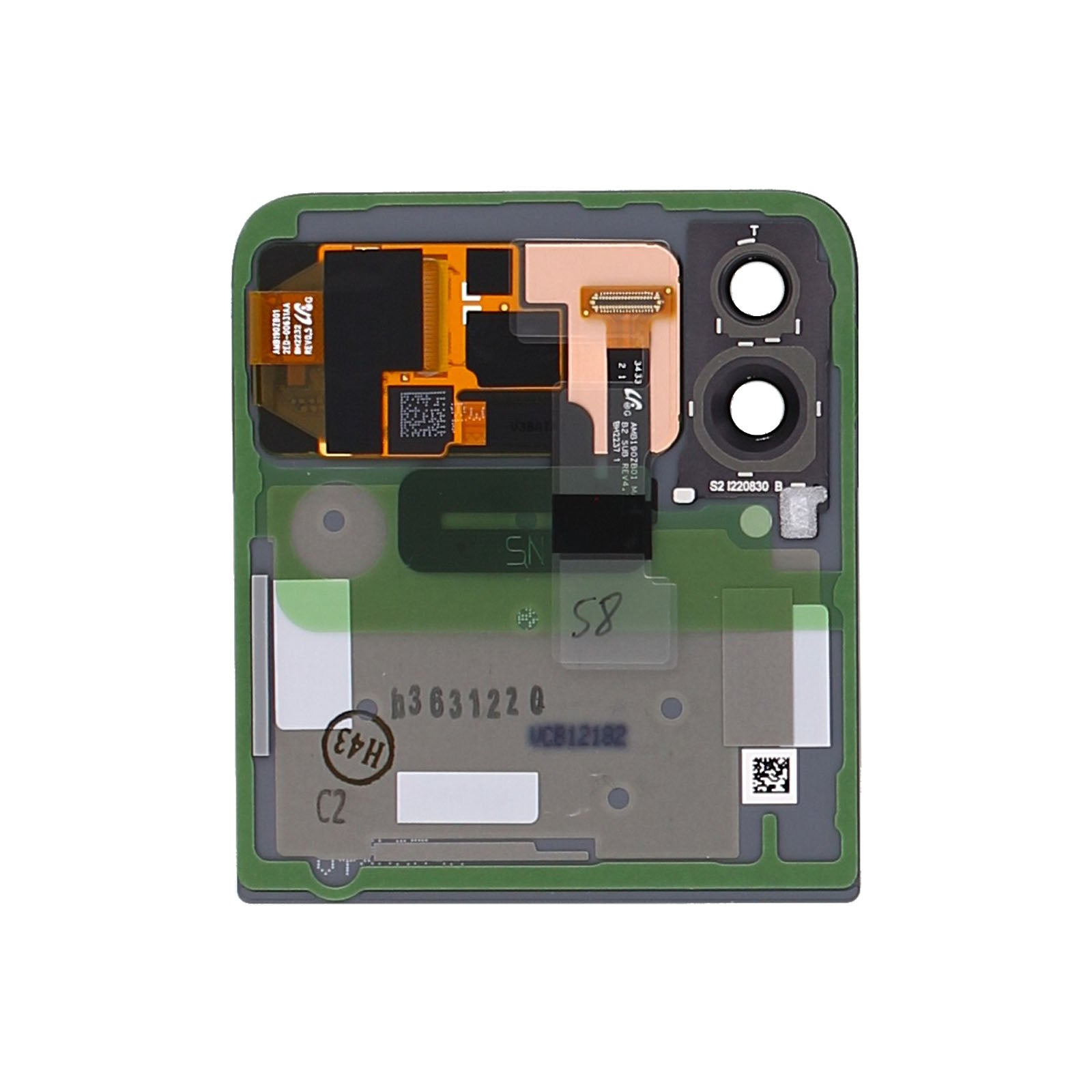 Samsung Galaxy Z Flip4 5G F721B Subscherm en Digitizer Roze Goud Service Pack