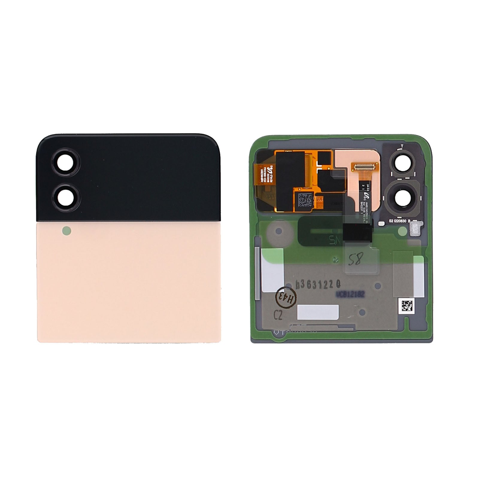 Samsung Galaxy Z Flip4 5G F721B Subscherm en Digitizer Roze Goud Service Pack