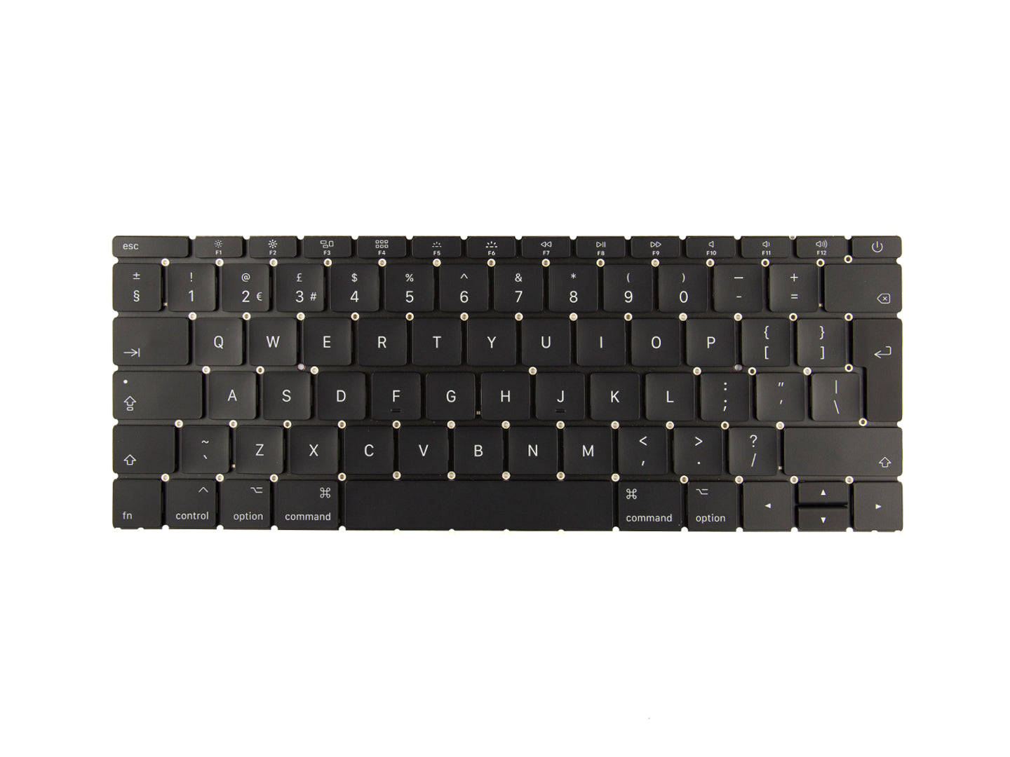 For Apple (2015) A1534 Toetsenbord UK Zwart Uitgeschakeld