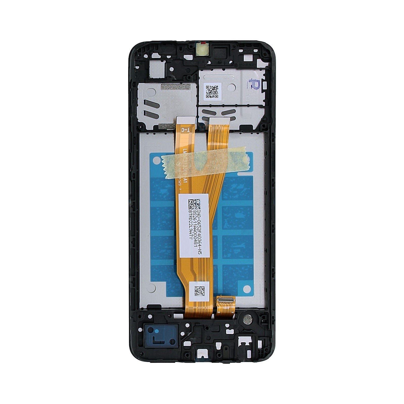 Samsung Galaxy A03 Core A032F Beeldscherm en Digitizer met Frame Zwart Service Pack