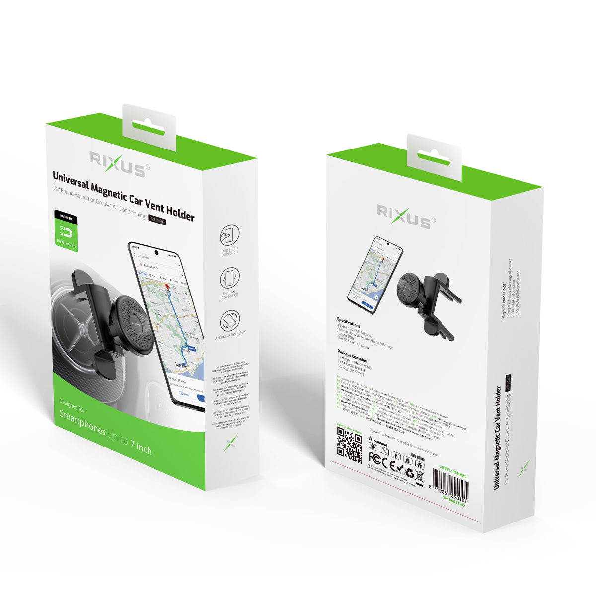Rixus RXHM30 Universele Magnetische Houder voor Autoventilator Zwart