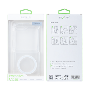 Rixus Clear Case With MagSafe Compatible For Samsung Galaxy Z Flip5