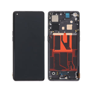 Oppo Find X5-scherm en digitizer met frame, zwart servicepakket
