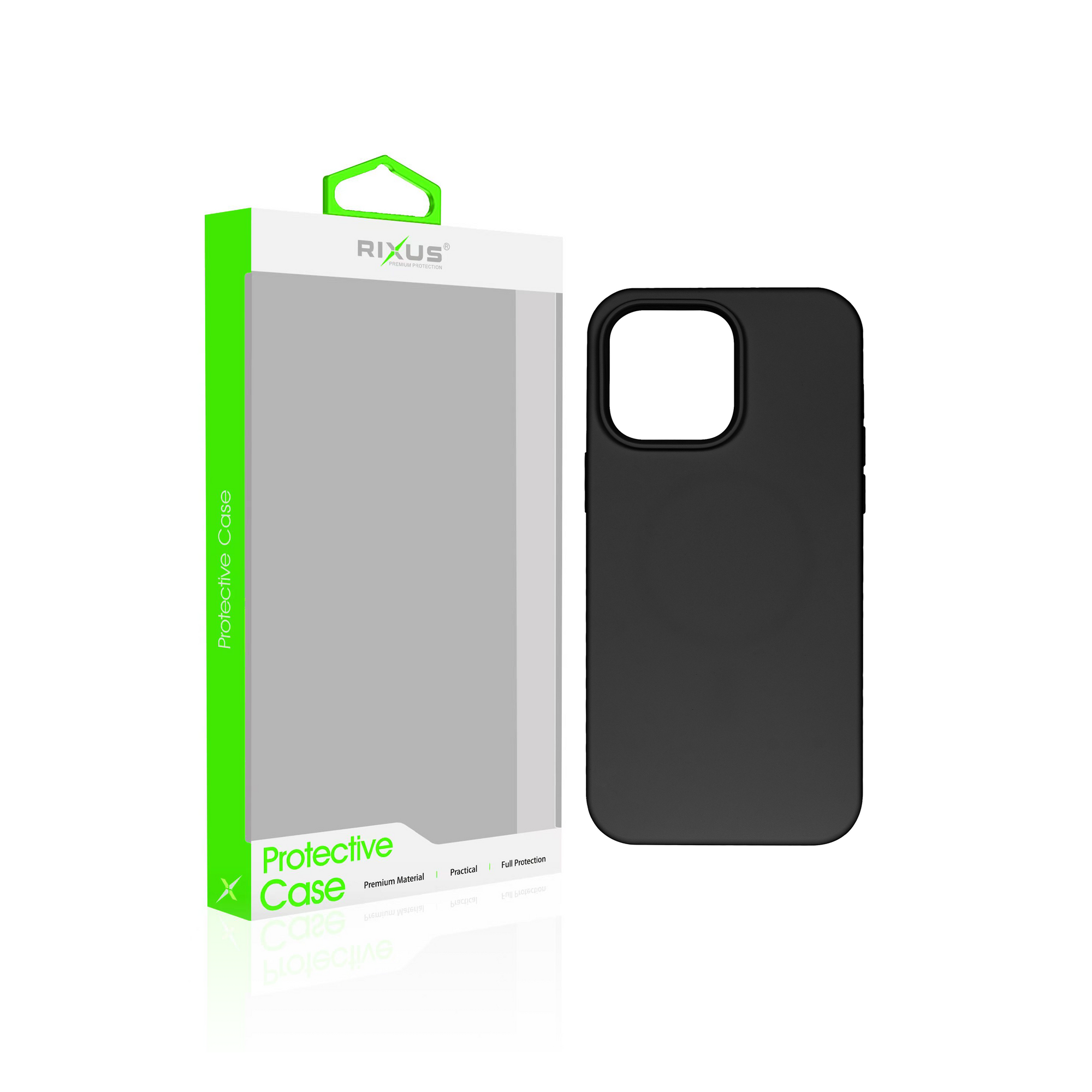 Rixus Zacht TPU Telefoonhoesje For Apple iPhone 15 Pro Max Zwart