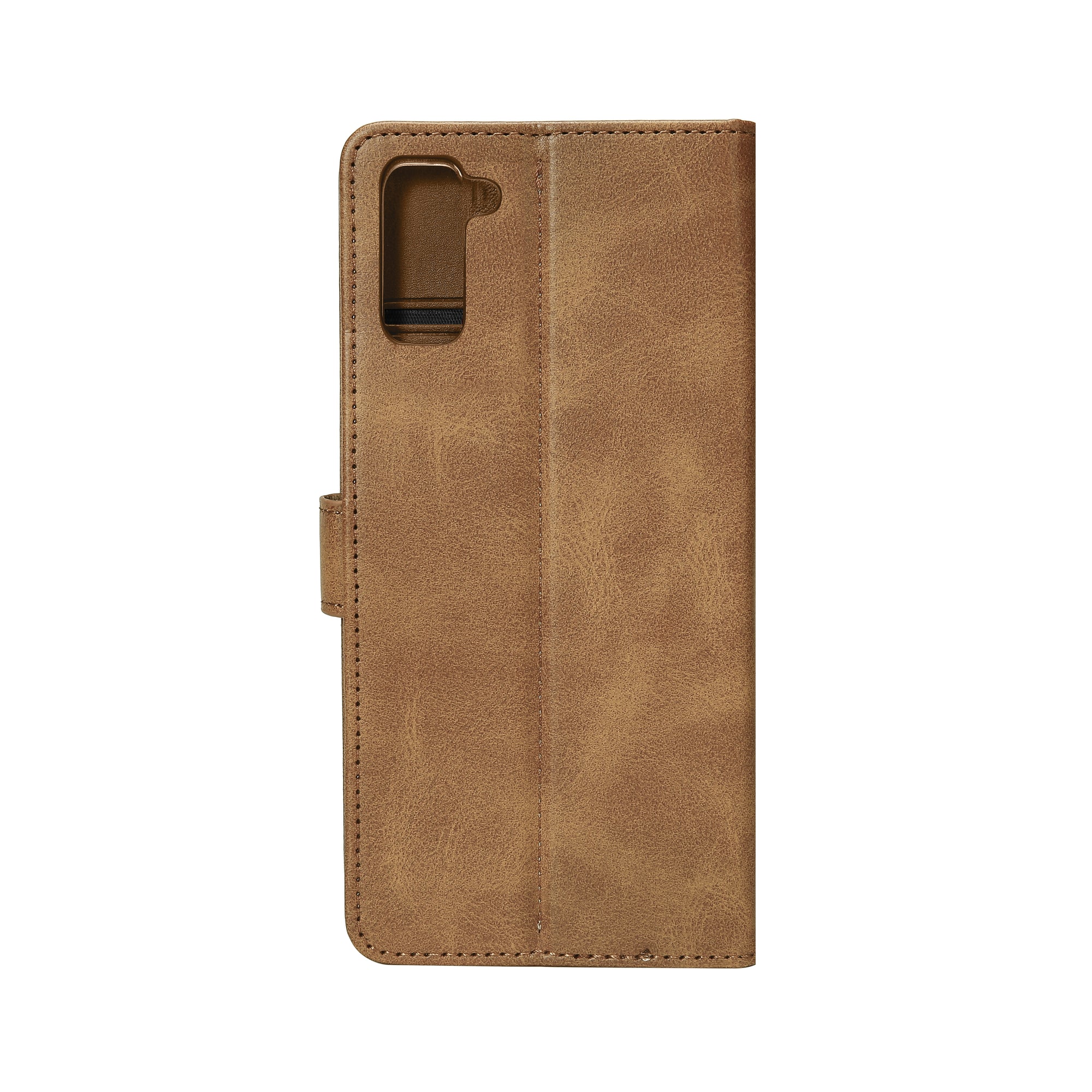 Rixus Boekenhoes Voor Samsung Galaxy S21 Lichtbruin