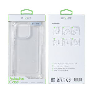 Rixus Anti-Barst Hoesje For Apple iPhone 15 Plus Transparant