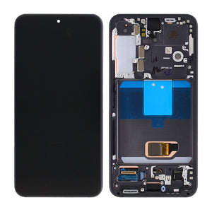 Samsung Galaxy S22 S901B Beeldscherm en Digitizer met Frame Fantoomzwart Service Pack
