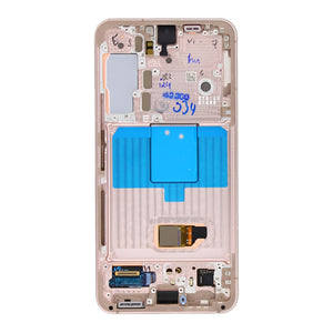 Samsung Galaxy S22 S901B Beeldscherm en Digitizer met Frame Roze Goud Service Pack