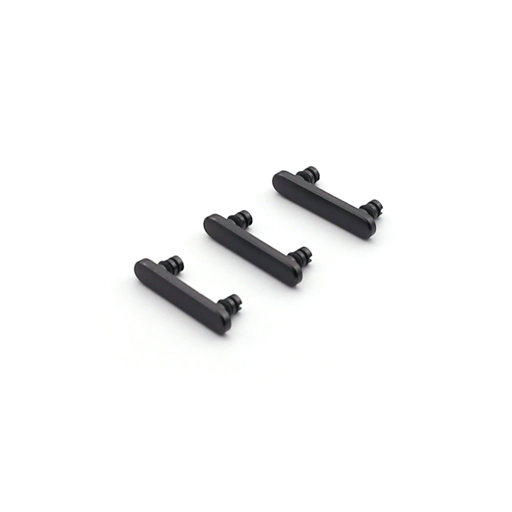 For Apple 8, iPhone SE (2020) Stroom- en volumeknopset zwart OEM (3 stuks)