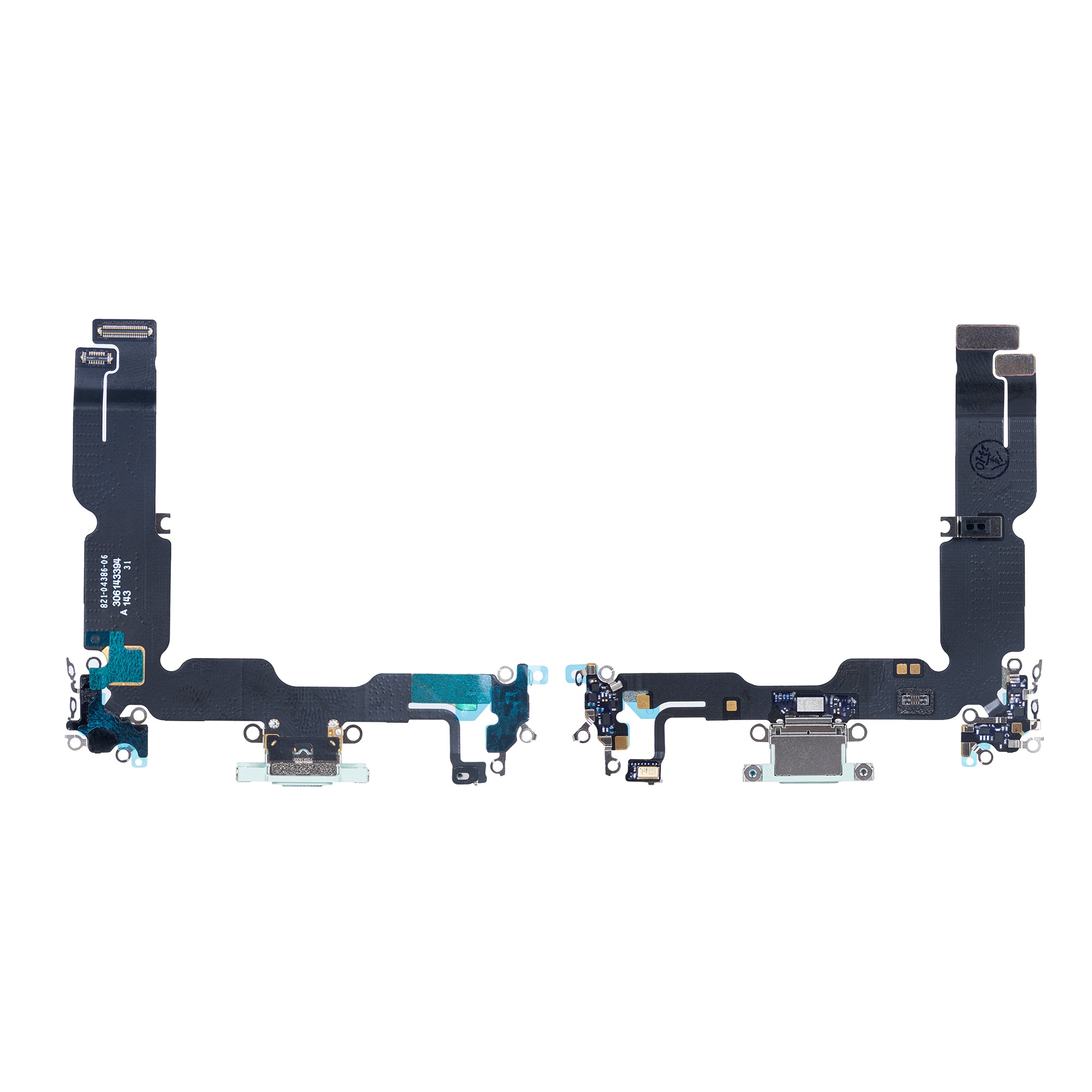 For Apple iPhone 15 Plus Systeem Opladen Flex Groen Getrokken