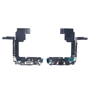 For Apple iPhone 15 Pro Systeem Opladen Flex Zwart Titanium Getrokken