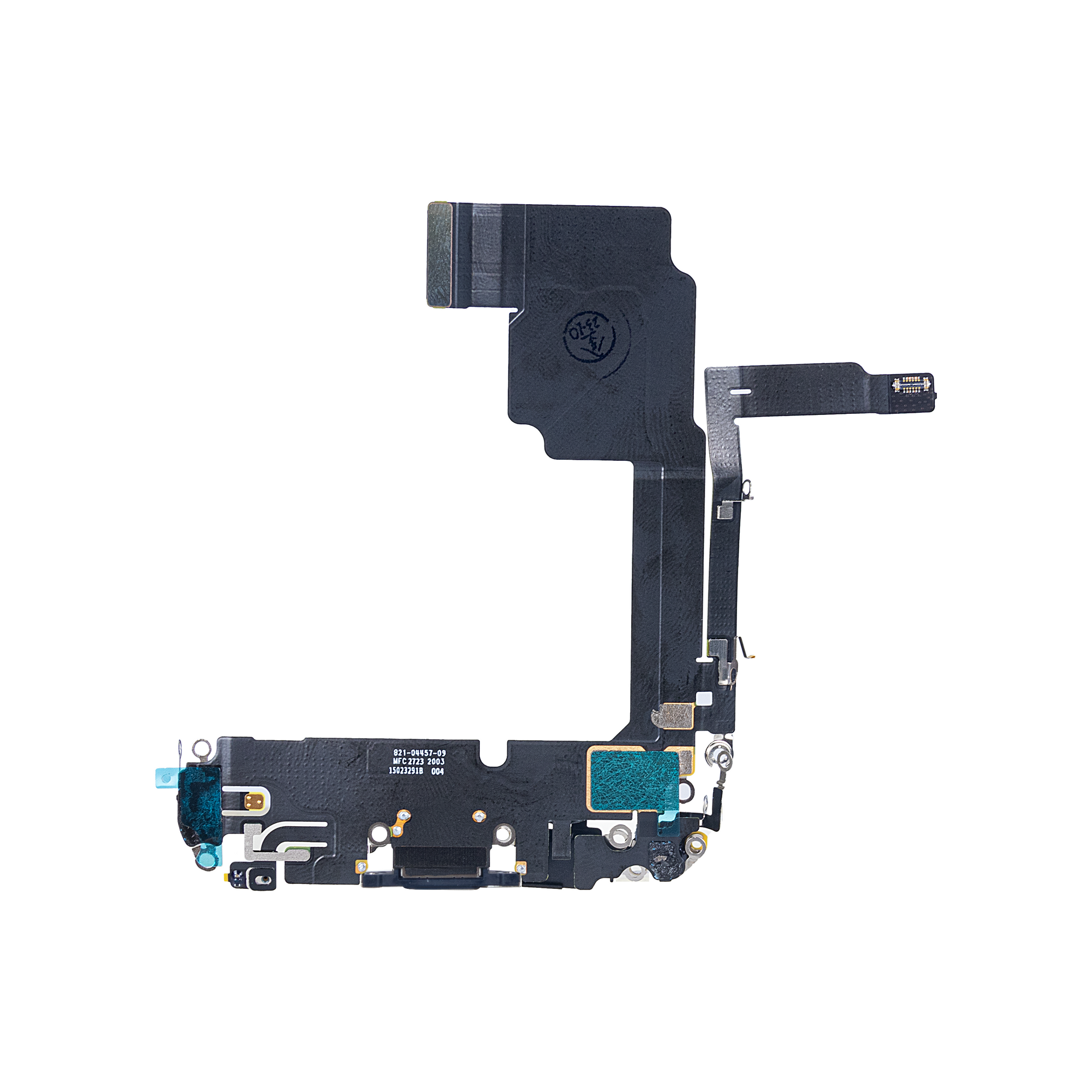 For Apple iPhone 15 Pro Max Systeem Opladen Flex Zwart Titanium Getrokken
