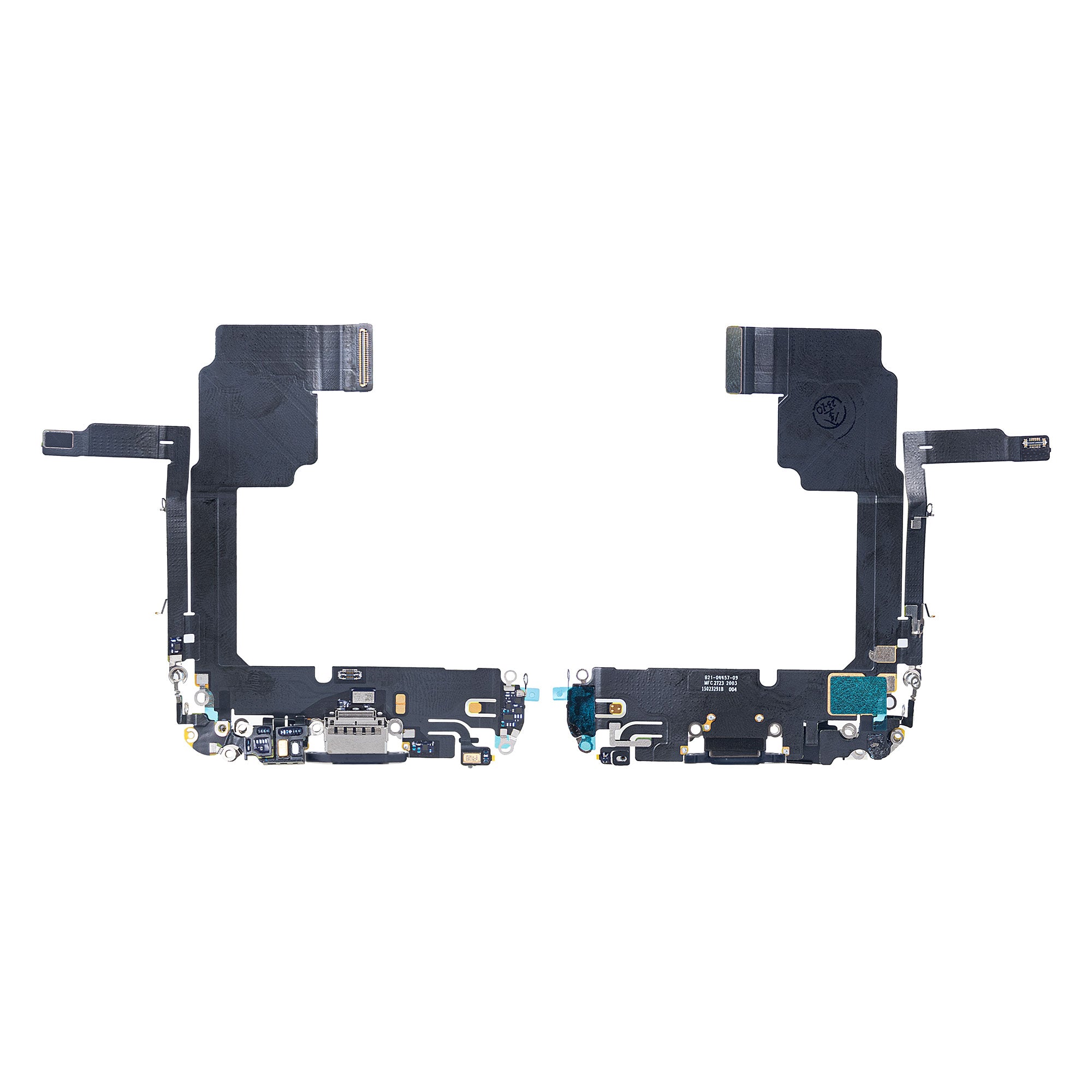 For Apple iPhone 15 Pro Max Systeem Opladen Flex Zwart Titanium Getrokken