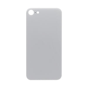 For Apple SE (2020, 2022) achterglas, vergroot cameraframe wit compatibel