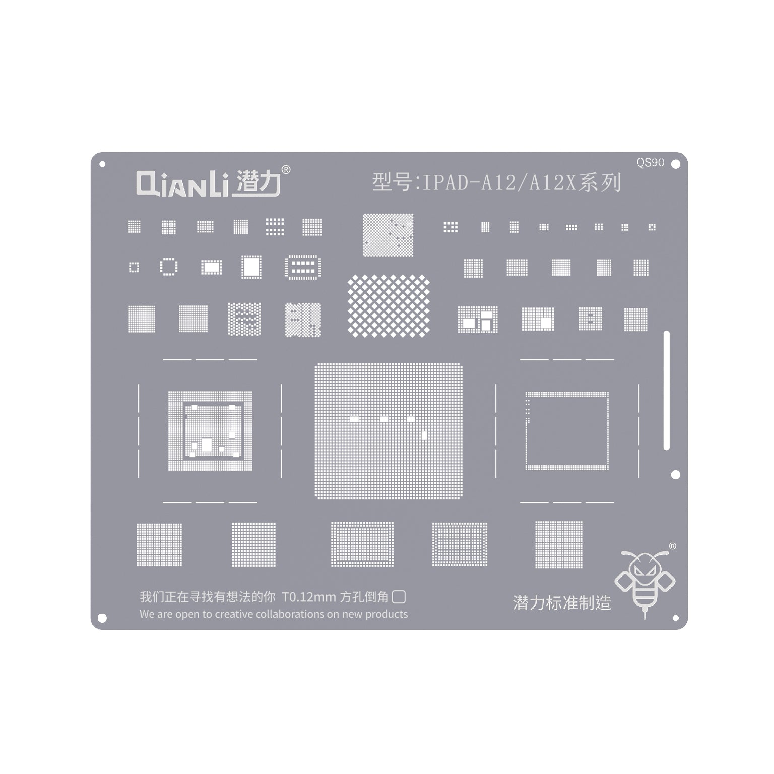 QIANLI Bumblebee Stencil QS90 For Apple iPad A12, A12X Series