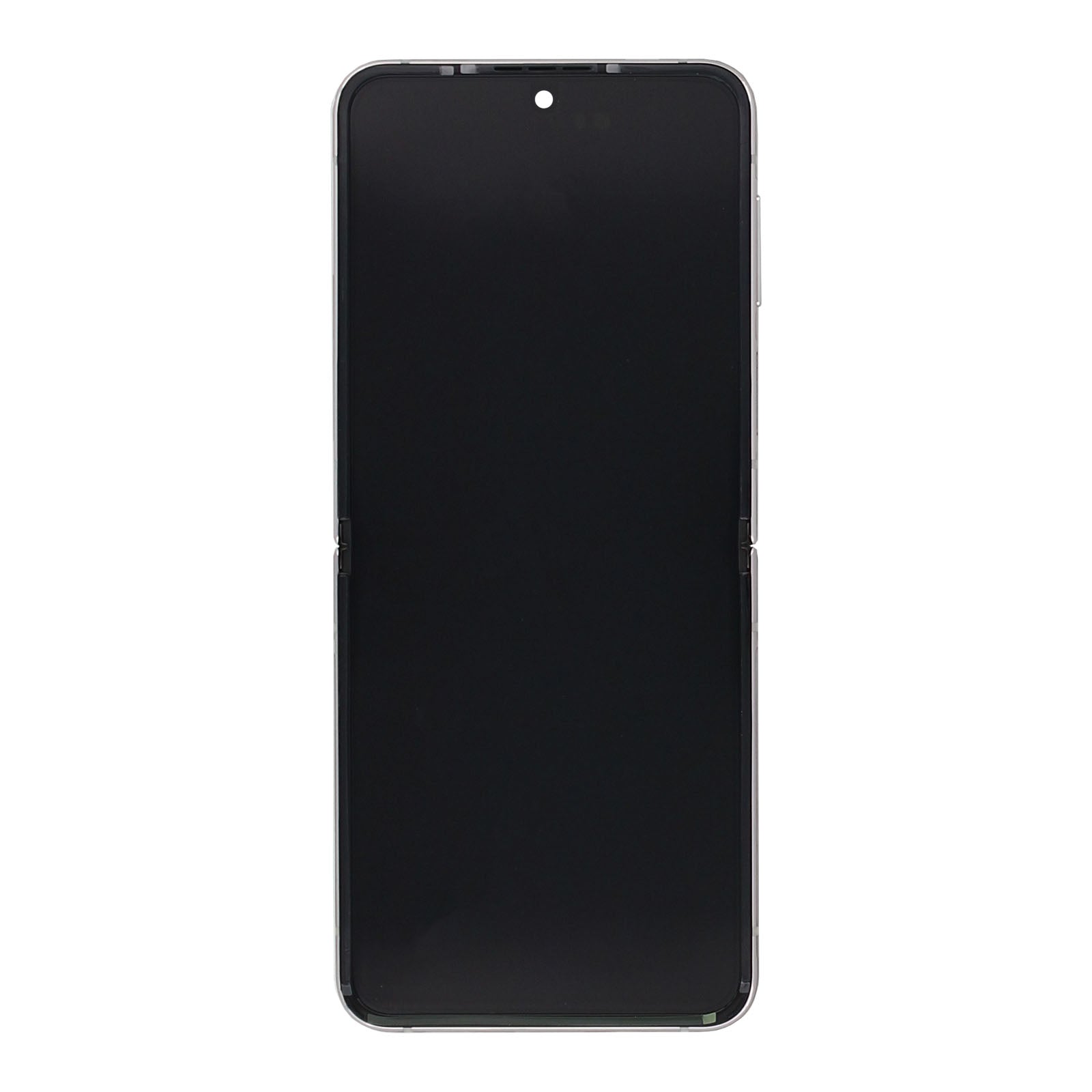 Samsung Galaxy Z Flip4 5G F721B Hoofdscherm en digitizer met frame wit servicepakket