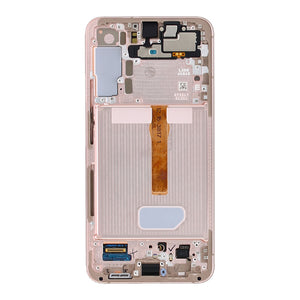 Samsung Galaxy S22 Plus S906B Beeldscherm en Digitizer met Frame Roze Goud Service Pack