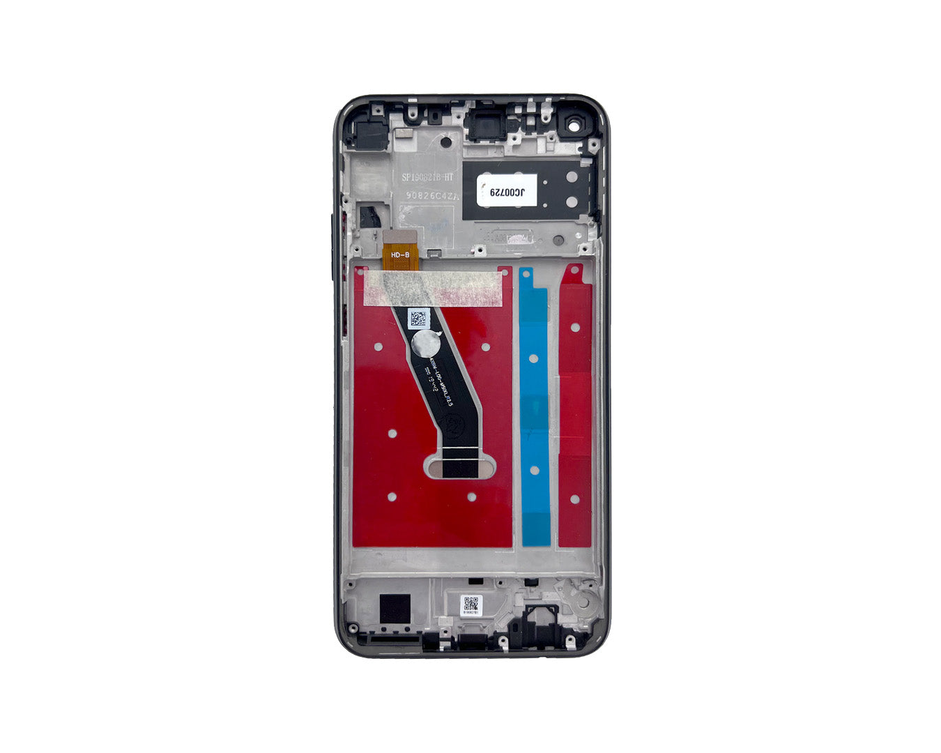 Huawei P40 Lite E-scherm en digitizer met frame Midnight Black OEM