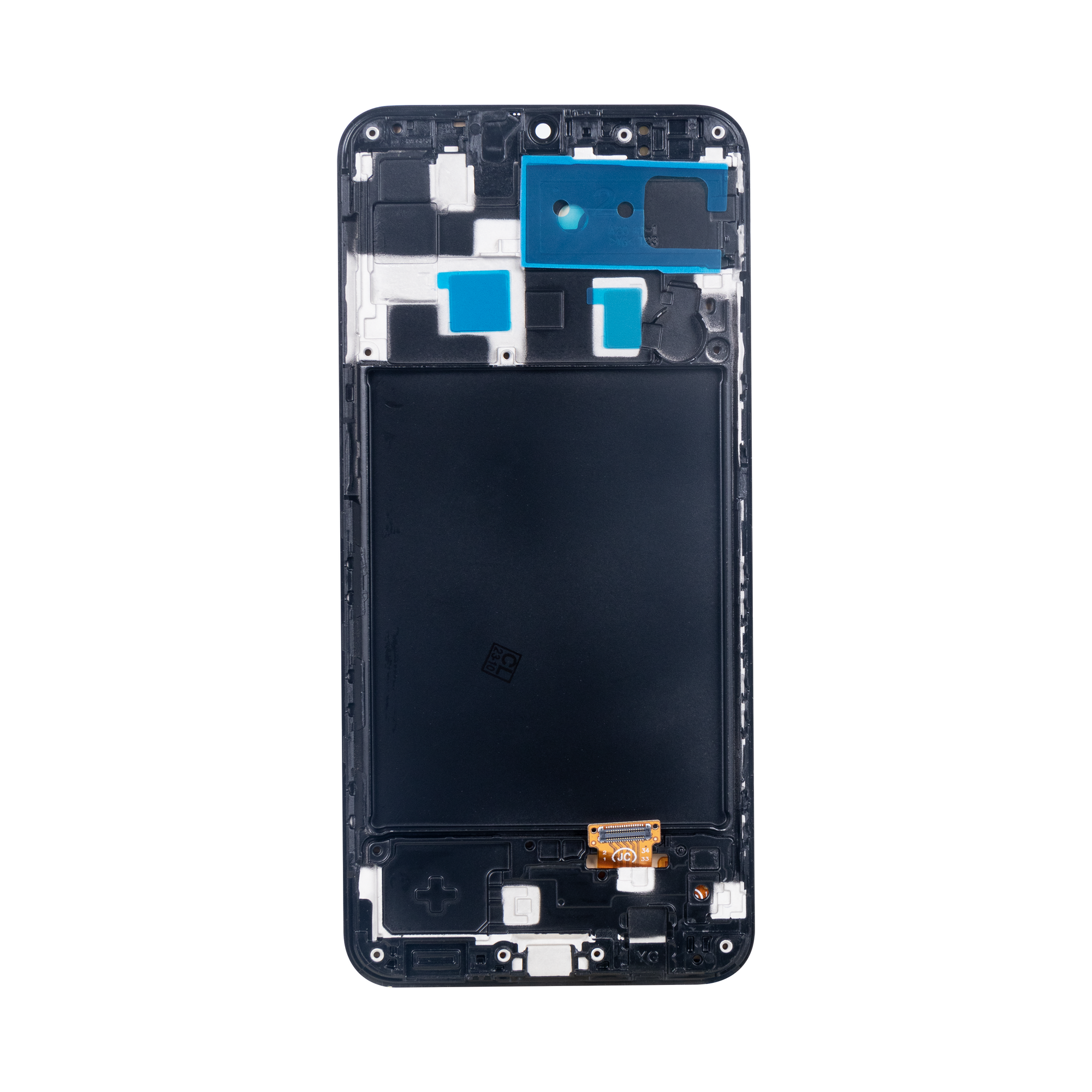 Samsung Galaxy A20 A205F Beeldscherm en Digitizer met Frame Zwart Soft-OLED