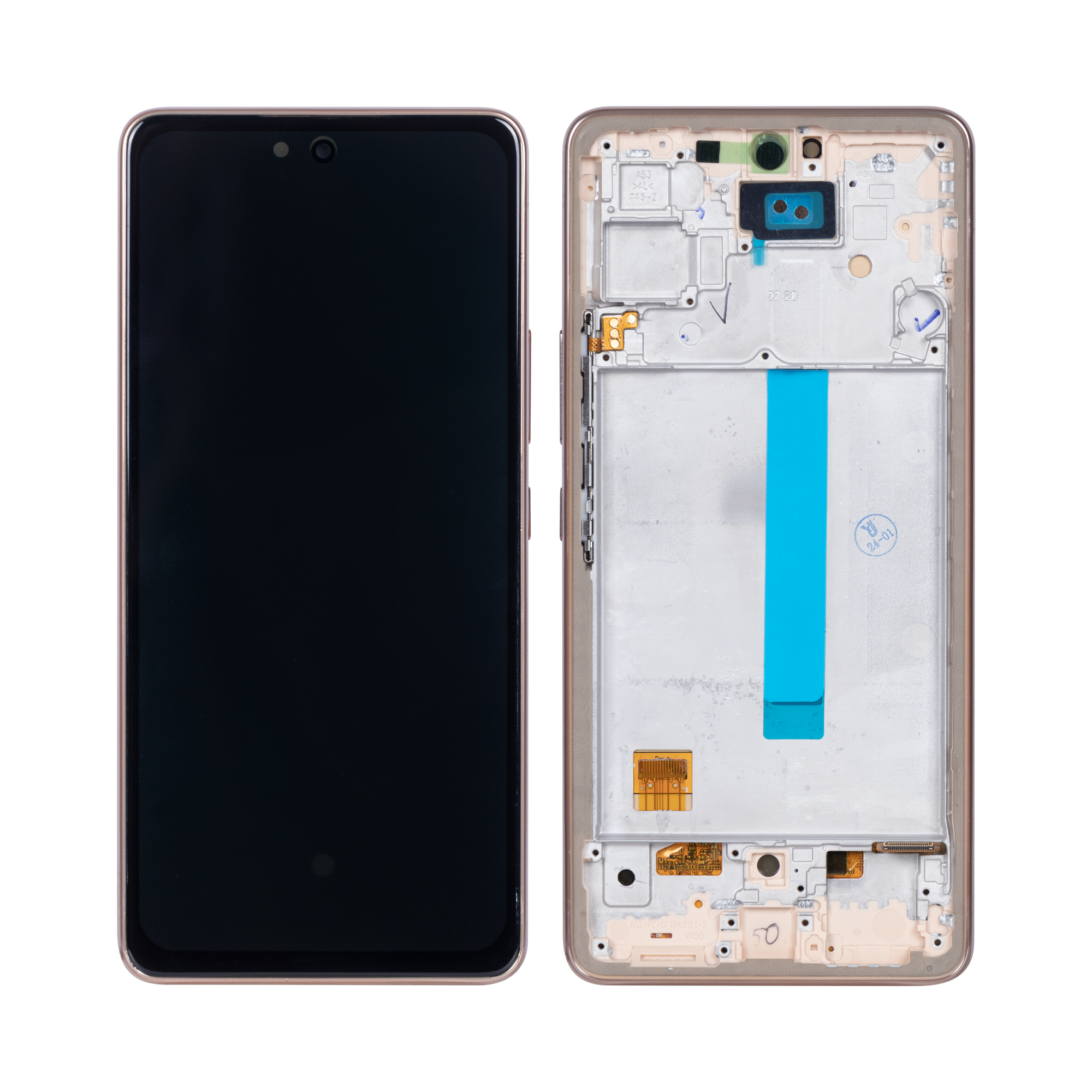 Samsung Galaxy A53 5G A536B Scherm en Digitizer met Frame Perzik Soft-OLED