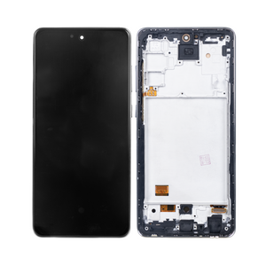 Samsung Galaxy A72 A725F Beeldscherm en Digitizer met Frame Awesome White Soft-OLED