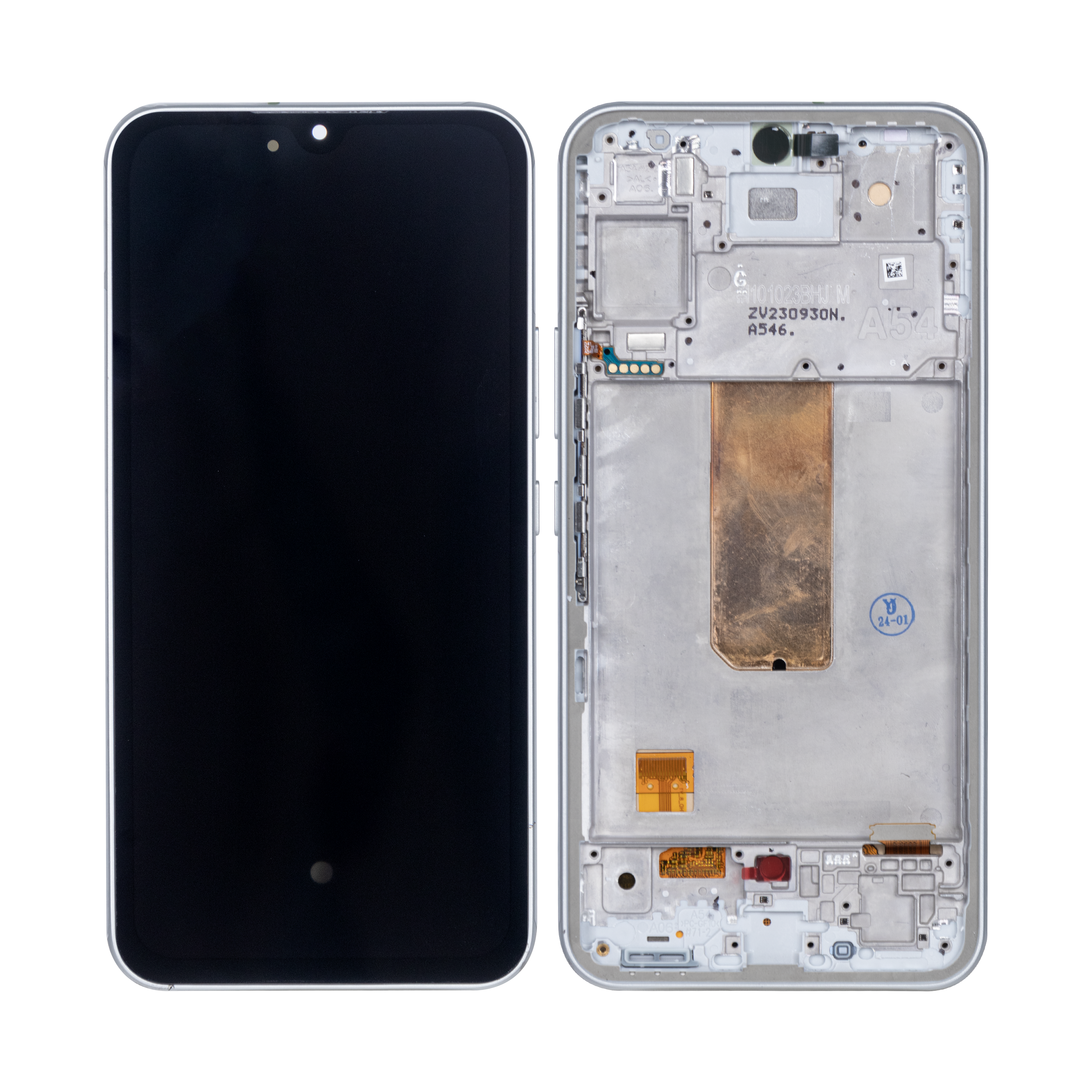 Samsung Galaxy A54 5G A546B Scherm en Digitizer met Frame Wit Soft-OLED
