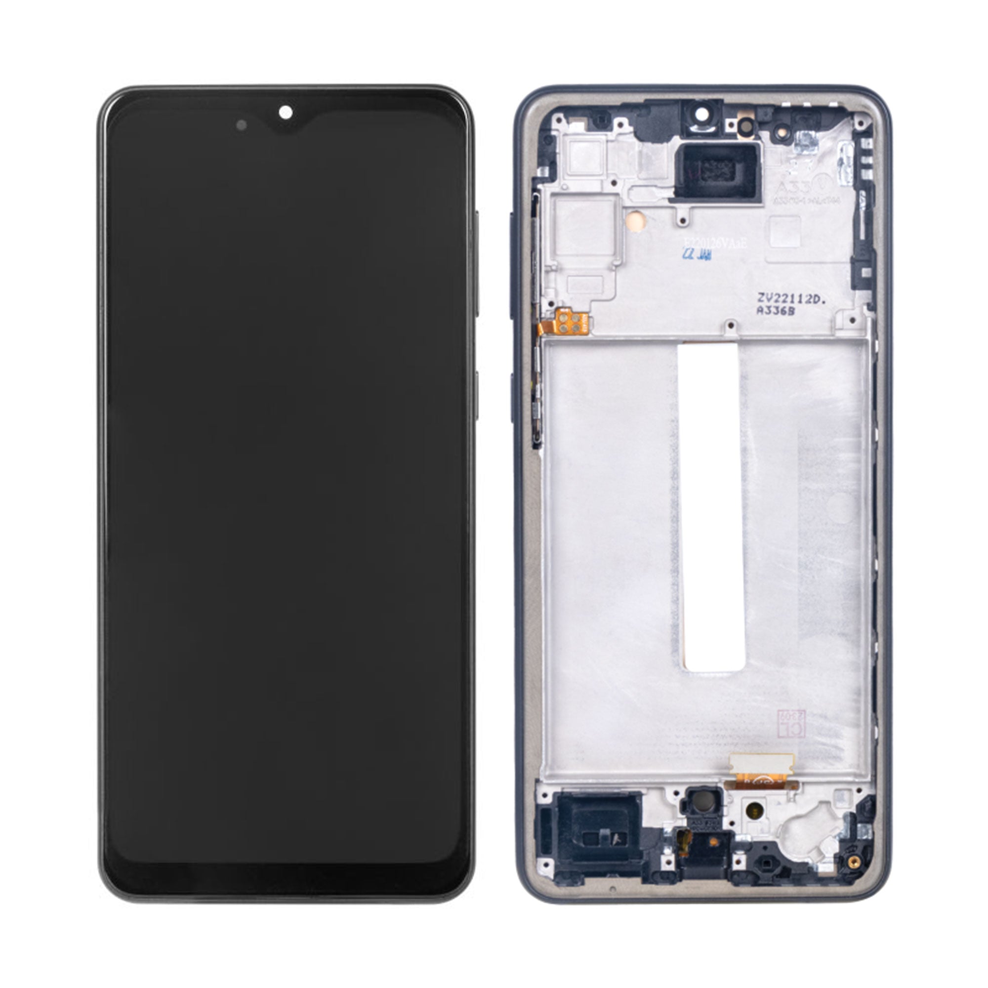 Samsung Galaxy A33 5G A336B Scherm en Digitizer met Frame Zwart Soft-OLED