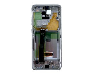 Samsung Galaxy S20 Ultra G988B Beeldscherm en Digitizer met Frame Cloud White Service Pack