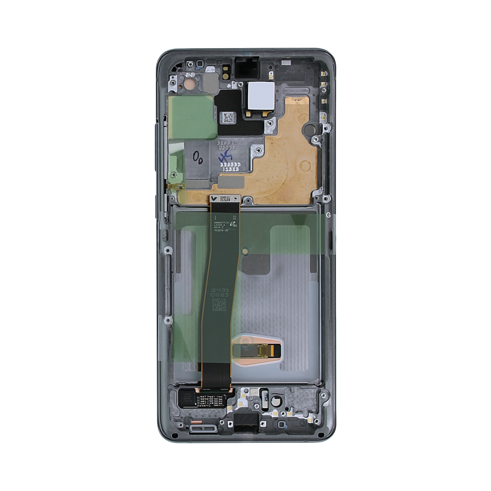 Samsung Galaxy S20 Ultra G988B Beeldscherm en Digitizer met Frame Cosmic Grey Service Pack