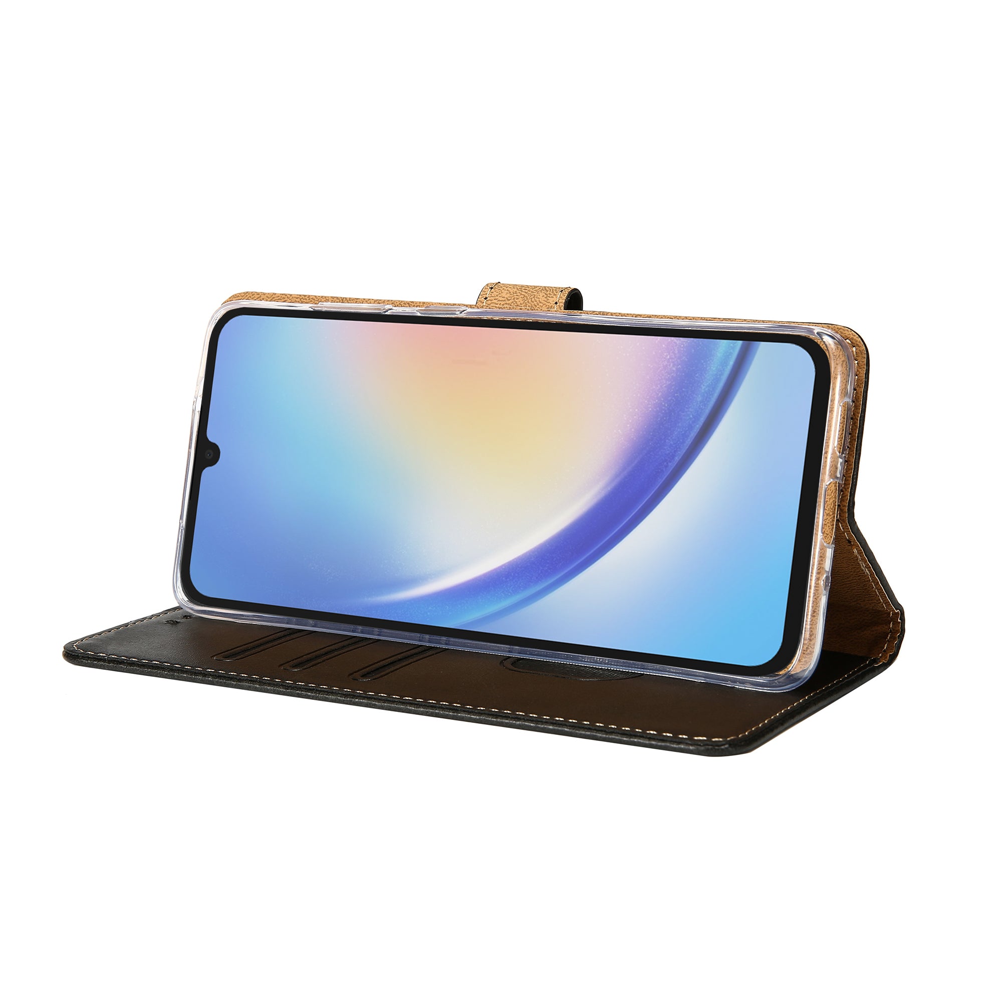 Rixus Boekenhoes Voor Samsung Galaxy A34 5G Zwart