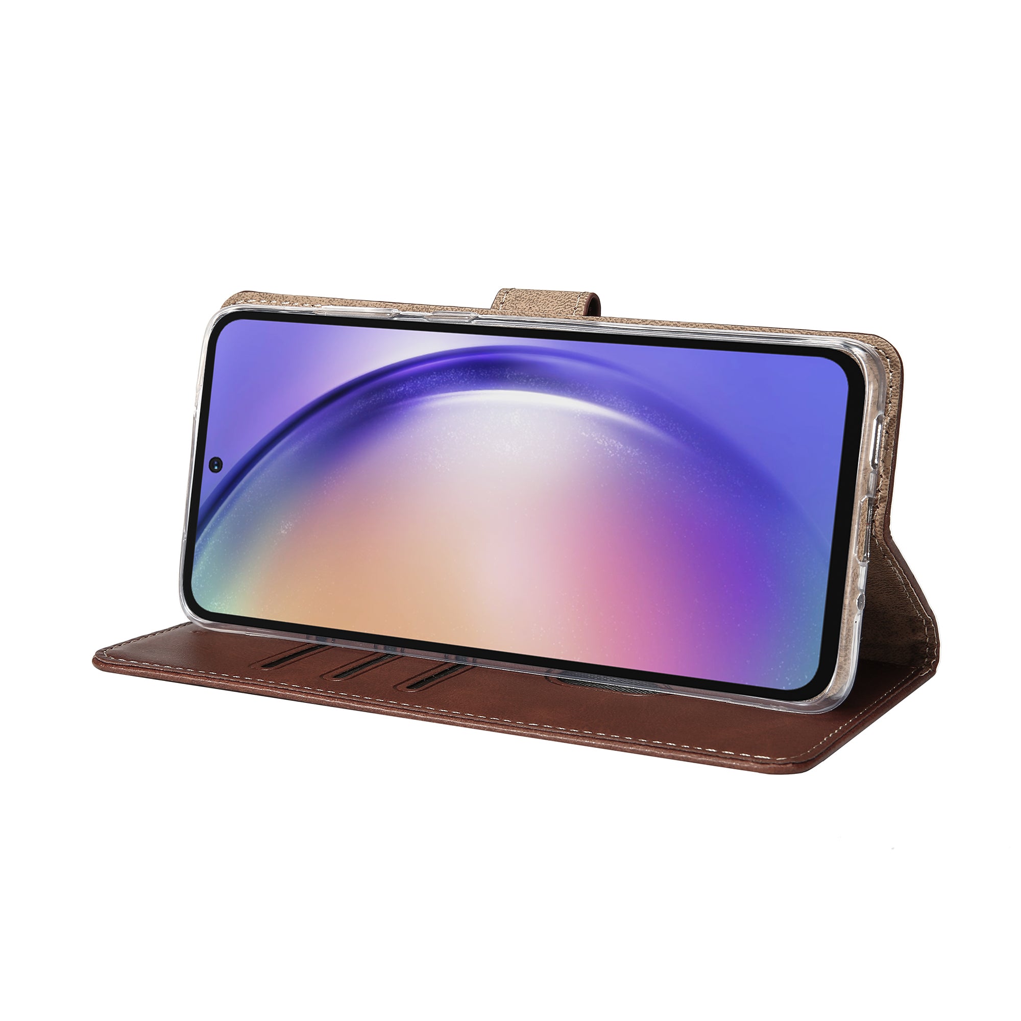 Rixus Boekenhoes Voor Samsung Galaxy A54 5G Bruin