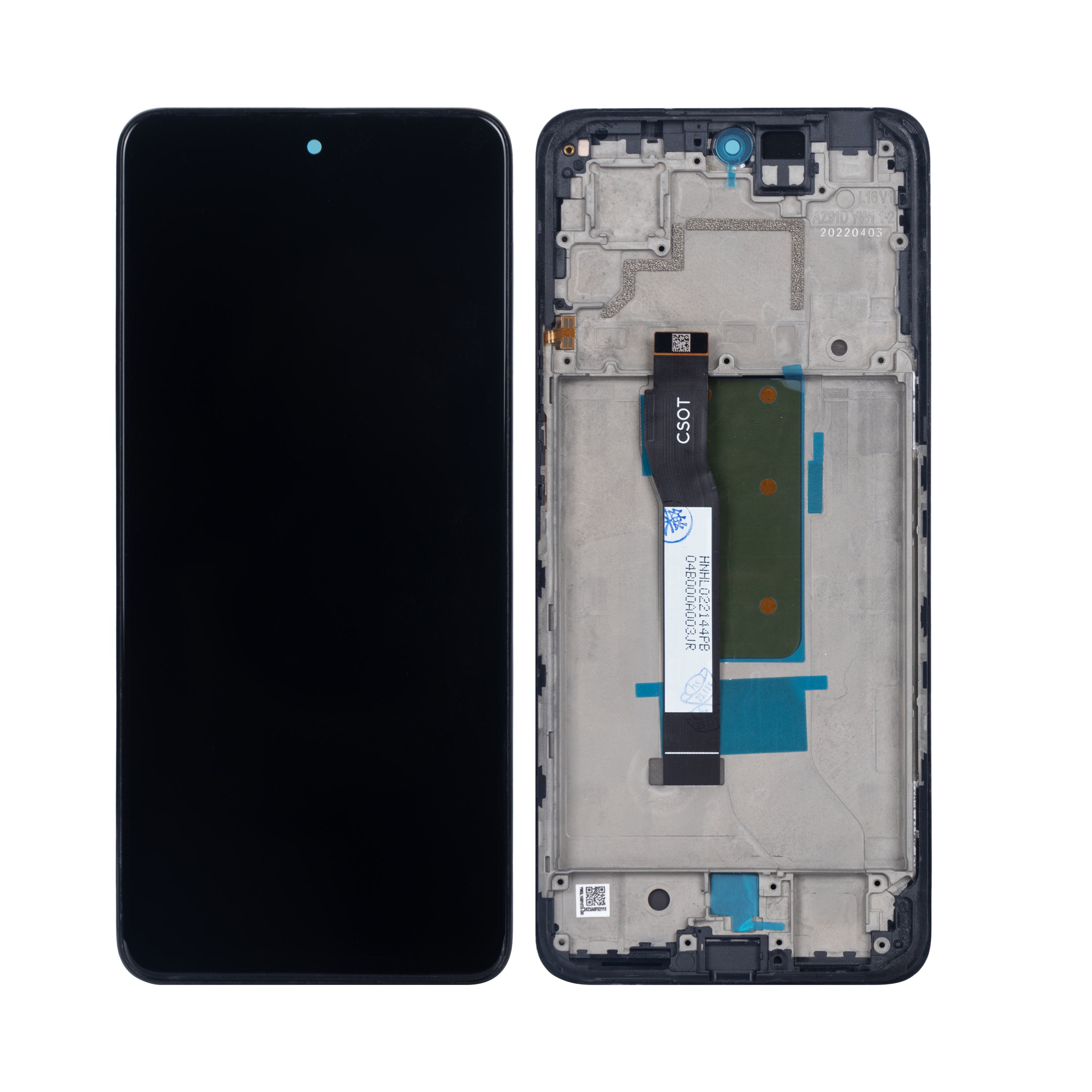 Xiaomi Redmi Note 11T Pro Beeldscherm en Digitizer met Frame Zwart OEM