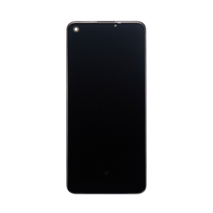 Oppo A74 4G-scherm en digitizer met frame Prism Black OEM