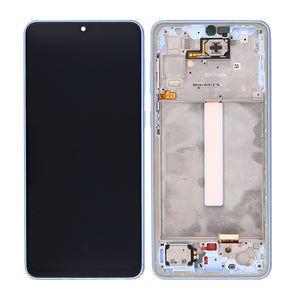 Samsung Galaxy A33 5G A336B Beeldscherm en Digitizer met Frame Geweldig Blauw Service Pack