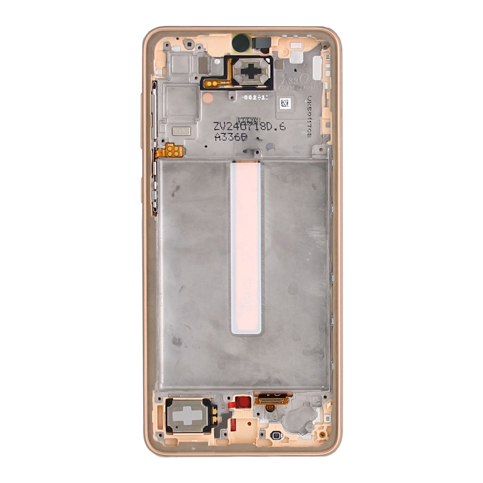 Samsung Galaxy A33 5G A336B Scherm en Digitizer met Frame Awesome Peach Service Pack