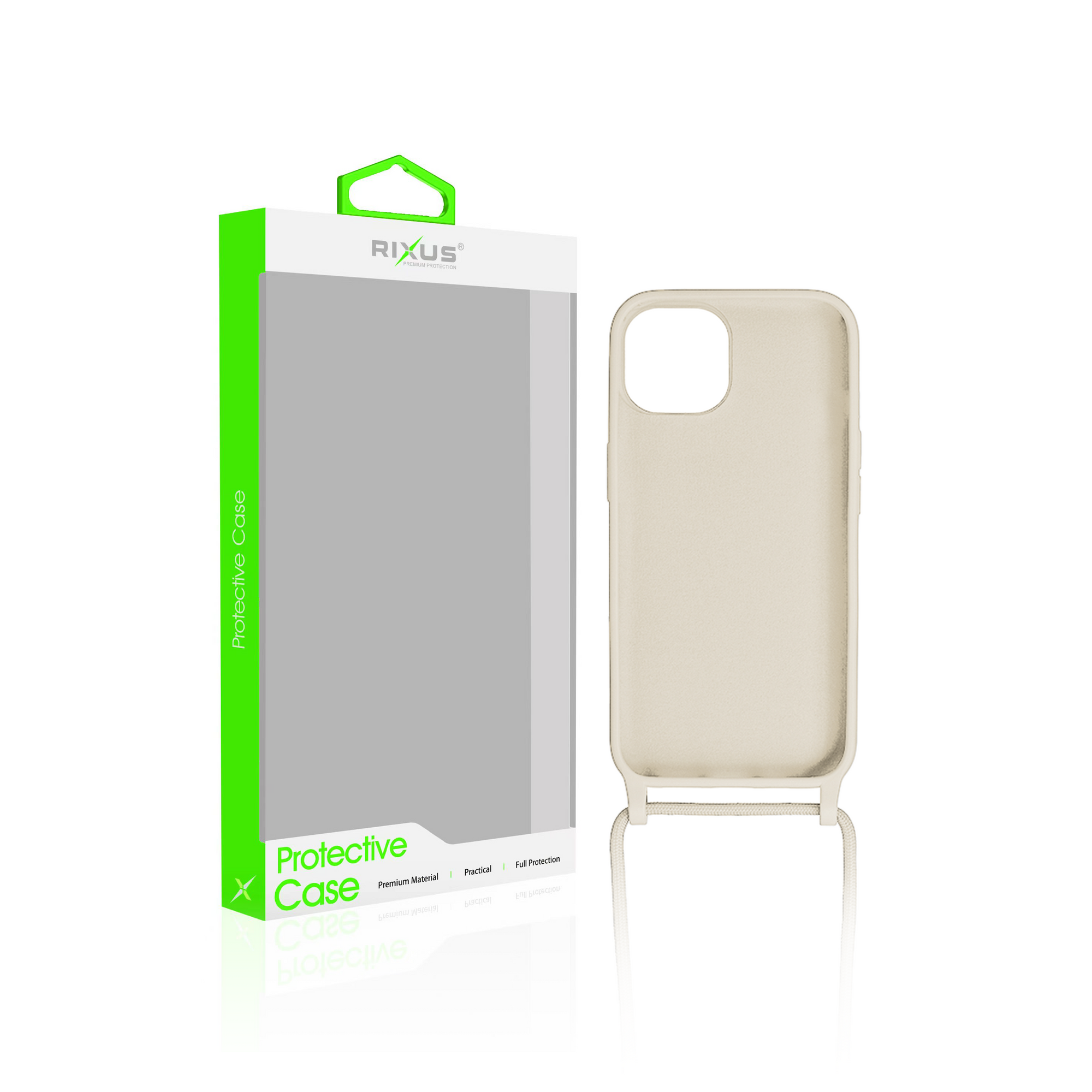 Rixus TPU Halsband Koorddekking For Apple iPhone 15 Pro Goud