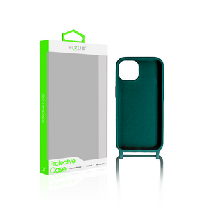 Rixus TPU Halskoorddekking For Apple iPhone 15 Pro Donkergroen