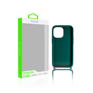 Rixus TPU Halskoorddekking For Apple iPhone 15 Pro Max Donkergroen